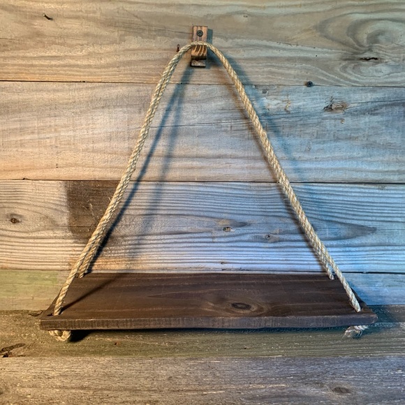 Farmhouse decor rustic Hanging Shelf - Picture 3 of 3